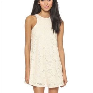 J.O.A. Cream Lace A-Line Dress